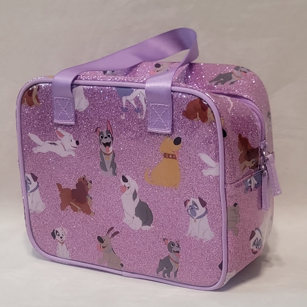 Disney Dogs Purple Glitter Lunch Bag Lunchbox Lady Max Bolt